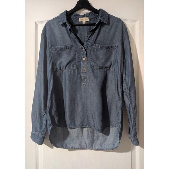 Cloth & Stone | Roll-tab Chambray Shirt - Picture 2 of 9